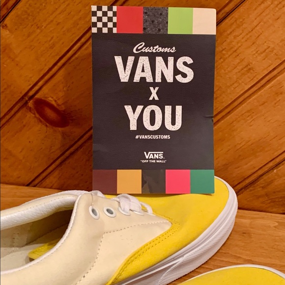 Vans Custom ERA Sneakers Brand New with Tags Unisex Yellow - Picture 8 of 13